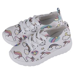 Cute Unicorns With Magical Elements Vector Kids  Lightweight Sports Shoes by Sobalvarro