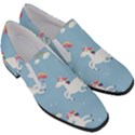 Unicorn Seamless Pattern Background Vector (2) Women Slip On Heel Loafers View3