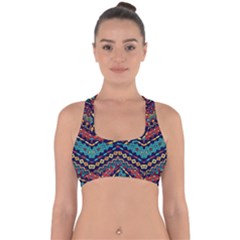 Ethnic  Cross Back Hipster Bikini Top  by Sobalvarro