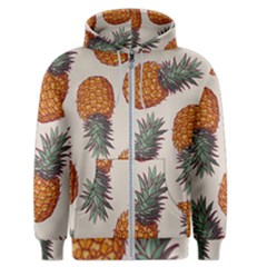 Seamless Pattern With Vector Illustrations Pineapples Men s Zipper Hoodie by Vaneshart