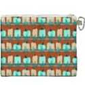 Bluegreen Pumpkins Canvas Cosmetic Bag (XXXL) View2