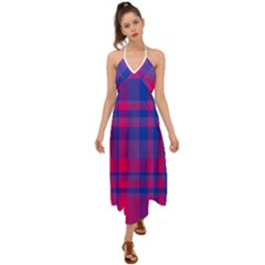 Bisexual Plaid Halter Tie Back Dress  by NanaLeonti