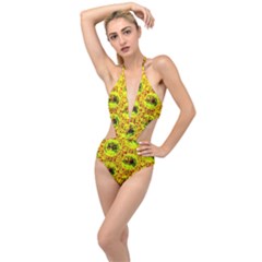 Cut Glass Beads Plunging Cut Out Swimsuit by essentialimage