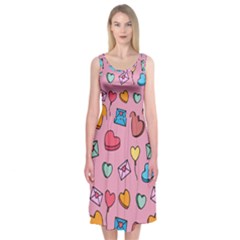 Candy Pattern Midi Sleeveless Dress by Sobalvarro