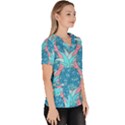 Pineapples Women s V-Neck Scrub Top View3