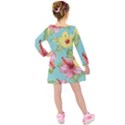 Hibiscus Kids  Long Sleeve Velvet Dress View2