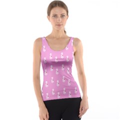 Skeleton Pink Tank Top by snowwhitegirl