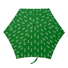 Skeleton Green Background Mini Folding Umbrellas by snowwhitegirl