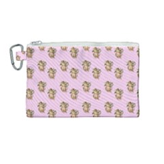 Angel Cherub Pink Canvas Cosmetic Bag (medium) by snowwhitegirl