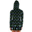 Carnation Pattern Black Long Sleeve Hooded T-shirt View2