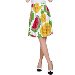 Watermelon Pattern Se Fruit Summer A-line Skirt by Vaneshart