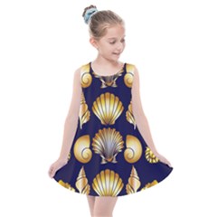 Snails See Shells Golden Kids  Summer Dress by Vaneshart