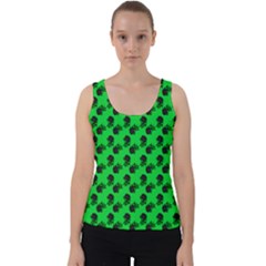 Black Rose Green Velvet Tank Top by snowwhitegirl