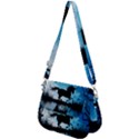 Wonderful Unicorn Silhouette In The Night Saddle Handbag View2