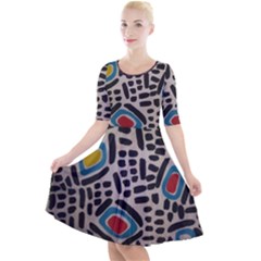 Edm By Traci K Quarter Sleeve A-line Dress by tracikcollection