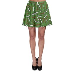 Pepe The Frog Face Pattern Green Kekistan Meme Skater Skirt by snek