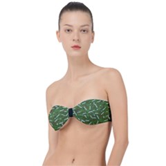 Pepe The Frog Face Pattern Green Kekistan Meme Classic Bandeau Bikini Top  by snek