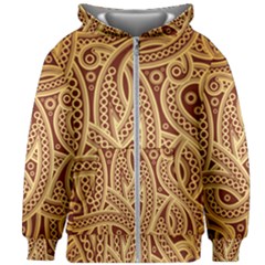 Fine Pattern Kids  Zipper Hoodie Without Drawstring by Sobalvarro