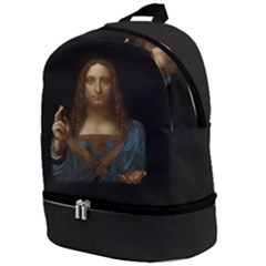 Salvator Mundi Leonardo Davindi 1500 Jesus Christ Savior Of The World Original Paint Most Expensive In The World Zip Bottom Backpack by snek