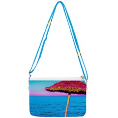 Pop Art Beach Umbrella  Double Gusset Crossbody Bag by essentialimage