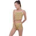 Yellow  White  Abstract Pattern Summer Cropped Co-Ord Set View1