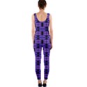 Purple Black Abstract Pattern One Piece Catsuit View2