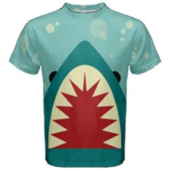 Funny Cartoon Shark Attack Men s Cotton Tee by trulycreative