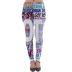 Human Trafficking In Blue Classic Logo Final Lightweight Velour Leggings by gottostop