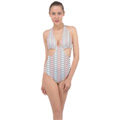 Pattern Line Background Wallpaper Halter Front Plunge Swimsuit by Mariart