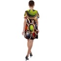 Sport Ball Tennis Golf Football Short Sleeve Shoulder Cut Out Dress  View2