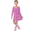 Pink Kids  Long Sleeve Velvet Dress View1