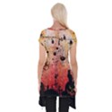 Funny Halloween Design, Cat, Pumpkin And Witch Short Sleeve Side Drop Tunic View2