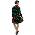 Roses Flowers Spring Flower Nature Long Sleeve Chiffon Shirt Dress View2