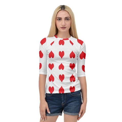 Heart Red Love Valentines Day Quarter Sleeve Raglan Tee by HermanTelo