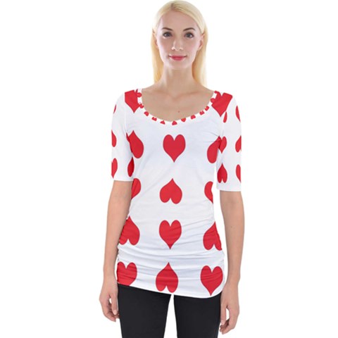 Heart Red Love Valentines Day Wide Neckline Tee by HermanTelo