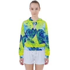 Heart Emotions Love Blue Women s Tie Up Sweat by HermanTelo