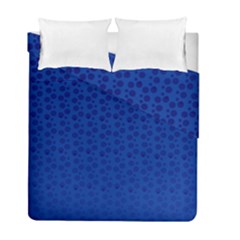 Background Polka Blue Duvet Cover Double Side (full/ Double Size) by HermanTelo