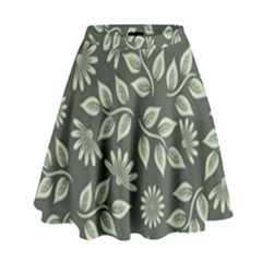 Flowers Pattern Spring Nature High Waist Skirt by HermanTelo