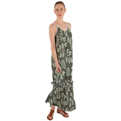 Flowers Pattern Spring Nature Cami Maxi Ruffle Chiffon Dress by HermanTelo