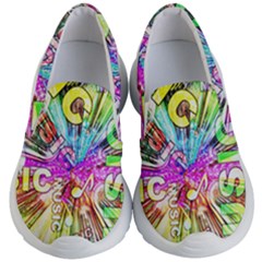 Music Abstract Sound Colorful Kids  Lightweight Slip Ons by Mariart