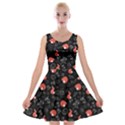 Cute Forest Fox Black Velvet Skater Dress View1