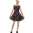 Cute Forest Fox Black Velvet Skater Dress View2