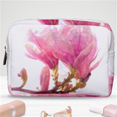 Magnolia Roze Aquarel Watercolor Make Up Pouch (medium) by picsaspassion