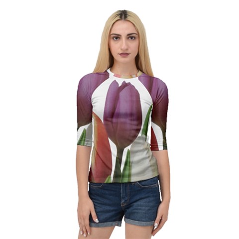 Tulips Spring Bouquet Quarter Sleeve Raglan Tee by picsaspassion