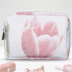 Tulip Red White Pencil Drawing Make Up Pouch (medium) by picsaspassion