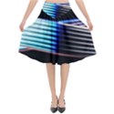 Motion Line Illustrations Flared Midi Skirt View1