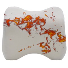 Can Walk On Fire, White Background Velour Head Support Cushion by picsaspassion