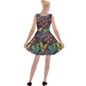 Colorful Mexican Calavera Cat Velvet Skater Dress View2