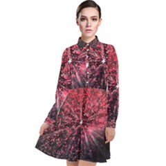 Abstract Background Wallpaper Long Sleeve Chiffon Shirt Dress by HermanTelo