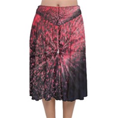 Abstract Background Wallpaper Velvet Flared Midi Skirt by HermanTelo